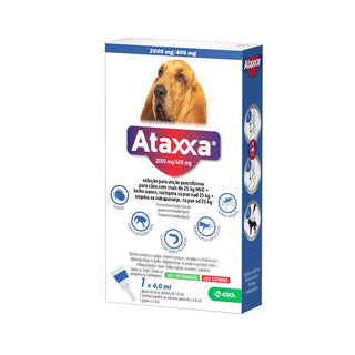 Ataxxa Cão +25kg Solução para Unção Punctiforme 2000/400mg 1 Pipeta