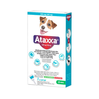 Ataxxa Cão 4-10kg Solução para Unção Punctiforme 500/100mg 1 Pipeta