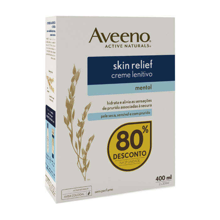 Aveeno Skin Relief Creme Lenitivo Mentol Pack Duo 200mlx2