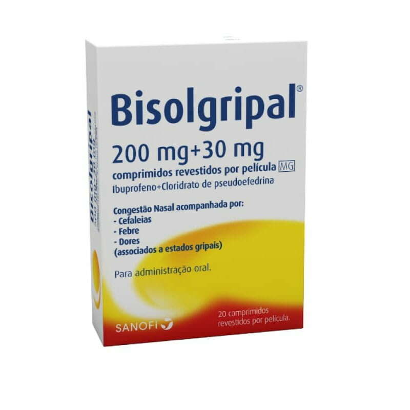 Bisolgripal 200mg+30mg 20 comprimidos