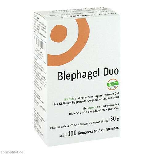 Blephagel Duo Gel + 100 Compressas para as Pálpebras 30g