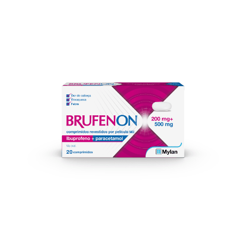 Brufenon 200mg + 500mg - 20 Comprimidos Revestidos
