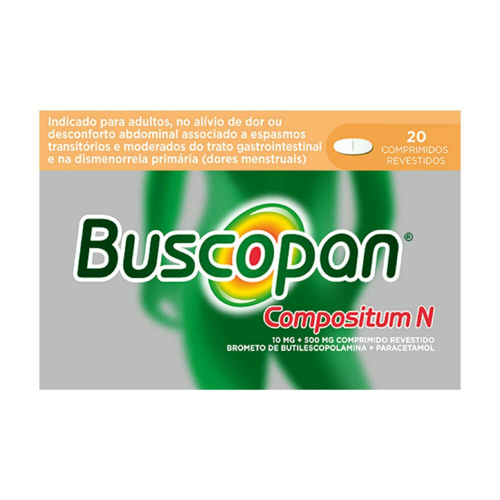 Buscopan Compositum N 10/500mg 20 Comprimidos Revestidos