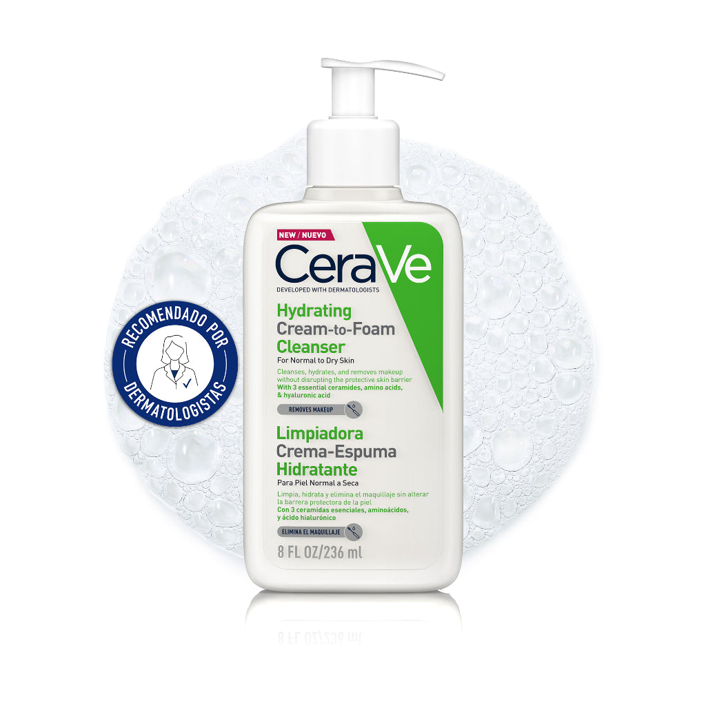 Cerave Cleanser Creme-Espuma de Limpeza Hidratante Pele Sensível Normal a Seca 473ml