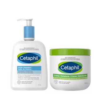 Cetaphil Pack Creme Hidratante 450g + OFERTA Loção de Limpeza 236ml