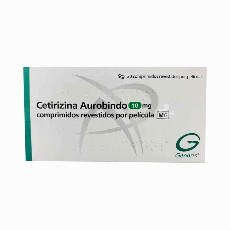 Cetirizina Aurobindo 10 Mg 20 Comprimidos Revestidos