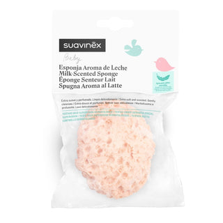Esponja Suavinex con aroma a leche rosa
