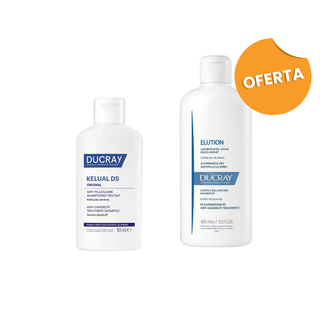 Ducray Pack Kelual DS Champô Anticaspa 100ml + Oferta Elution Champô Reequilibrante 200ml