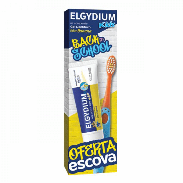 Elgydium Kids Back To Schoolgel Dentífrico Banana 2A-6A 50ml Com Oferta De Escova De Dentes