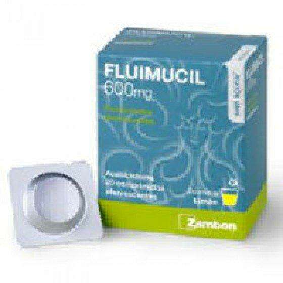 Fluimucil, 600 Mg x 20 Comprimidos Efervescentes