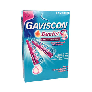 Gaviscon Duefet Frutos Vermelhos Suspensão Oral 12x10ml