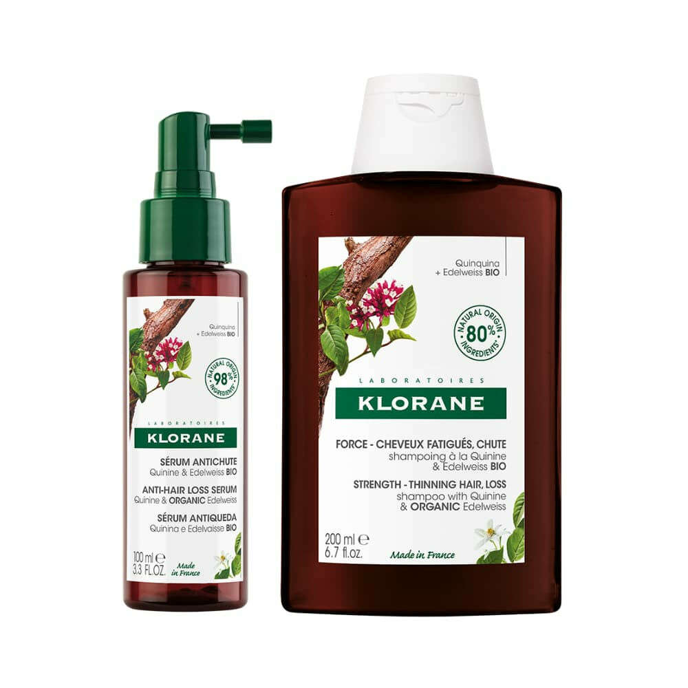 Klorane Quinina e Edelvaisse Bio Pack Anti-Queda Sérum 100ml + Shampoo 200ml