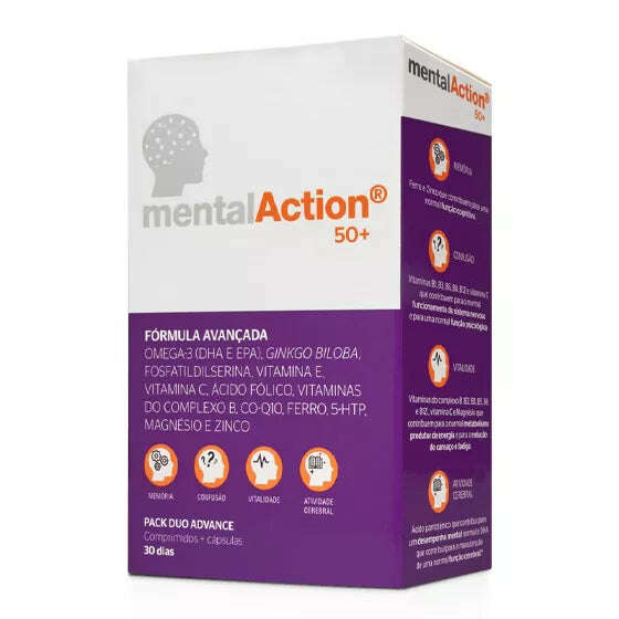 MentalAction 50+ Pack Duo Comprimidos + Cápsulas 30 dias