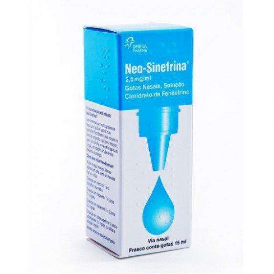 Neo-Sinefrina, 2,5 Mg/ml-15ml x 1 Solução Nasal Conta-Gotas