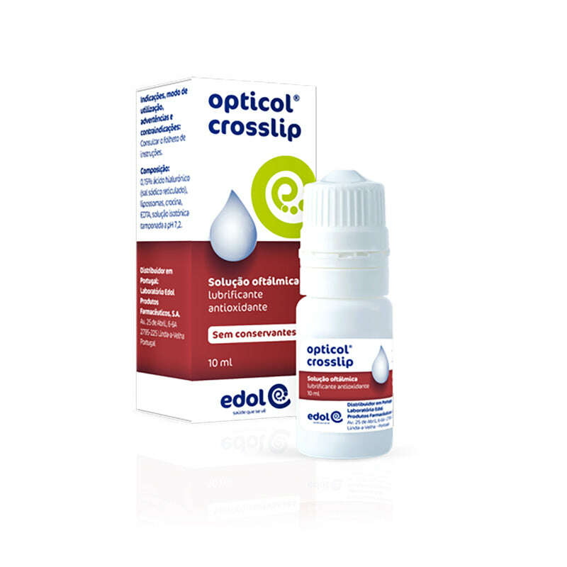Opticol Crosslip Solução Oftálmica Lubrificante Antioxidante 10ml