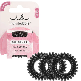 Invisibobble Original Elásticos de Cabelo Preto 3 Unidades