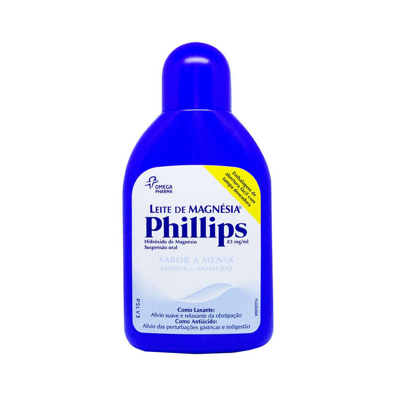 Phillips Leite de Magnésia Sabor a Menta 83mg/ml 1 Solução Oral 200ml