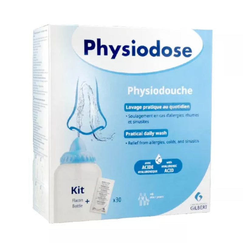 Physiodose Physiodouche Kit Irrigação Nasal Frasco + 30 Saquetas