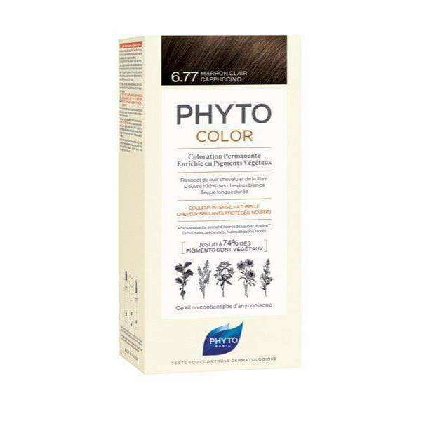 Phyto Phytocolor Coloração Permanente 6.77 Marrom Claro Cappuccino
