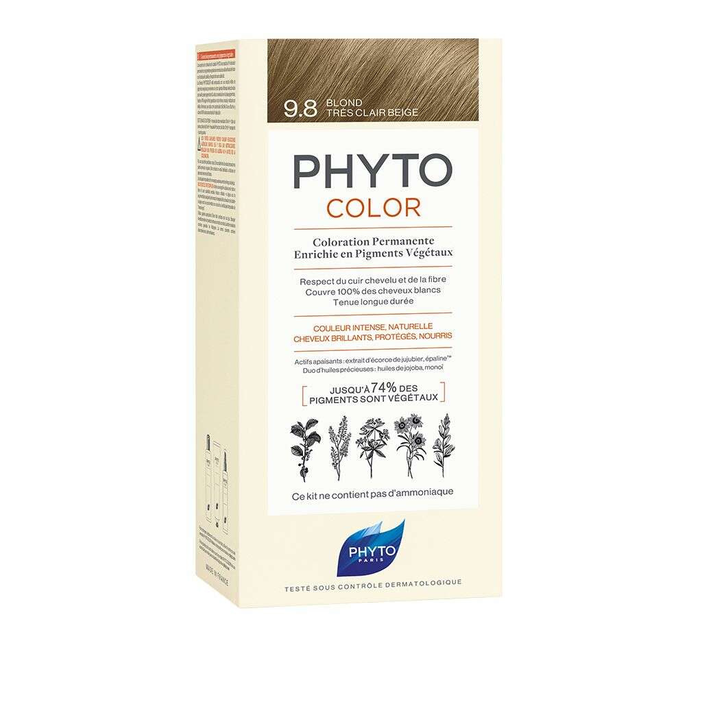 Phyto Phytocolor Coloração Permanente 9.8 Louro Muito Claro Bege