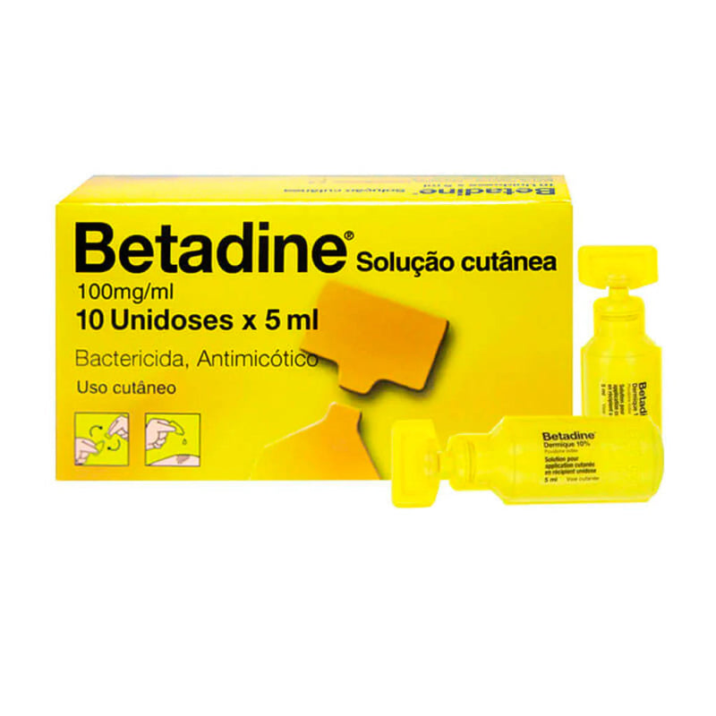 Betadine 100mg/ml 5ml Solución Cutánea - 10 Unidades 