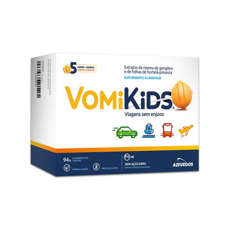 Vomikids 5 Chupa-Chupa sabor a laranja