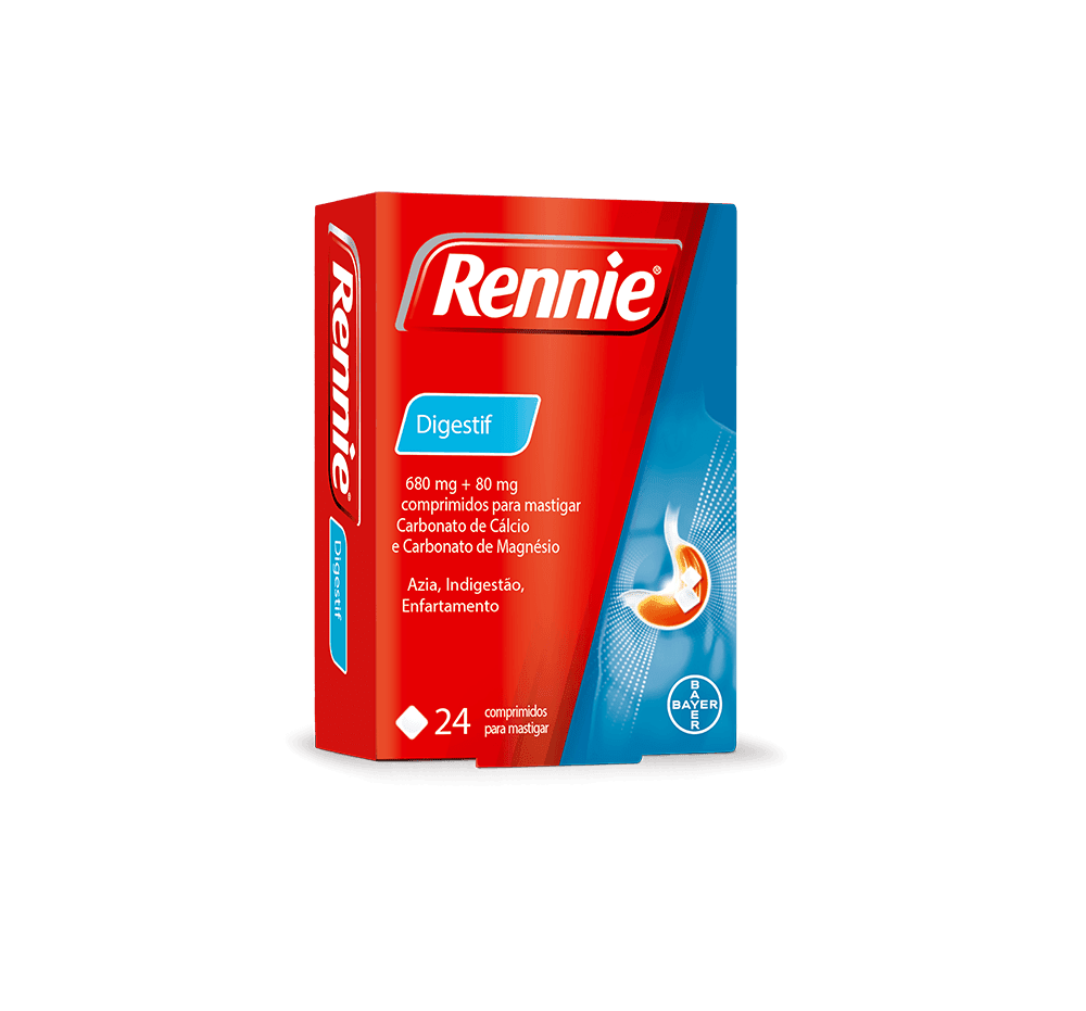 Rennie Digestif 680 + 80mg - 24 Comprimidos Mastigáveis