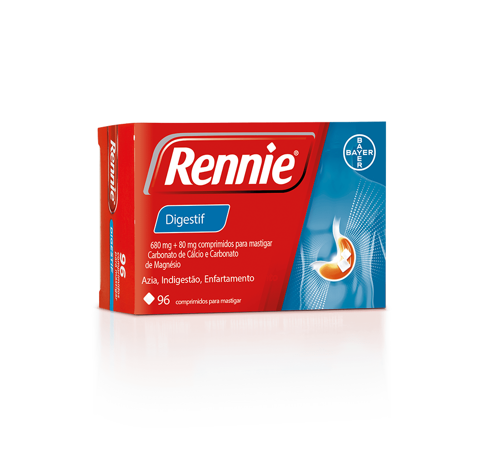 Rennie Digestif 680/80mg 96 Comprimidos Mastigáveis
