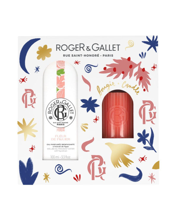 Roger & Gallet Coffret Fleur de Figuier Água Perfumada 100ml + Vela