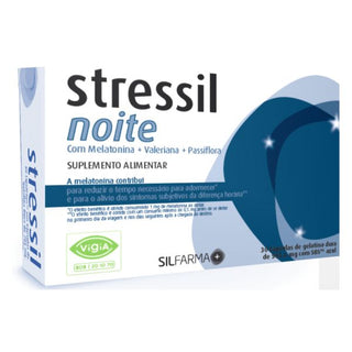 Stressil Noite Suplemento Alimentar com Melatonina, Valeriana e Passiflora 30 Cápsulas