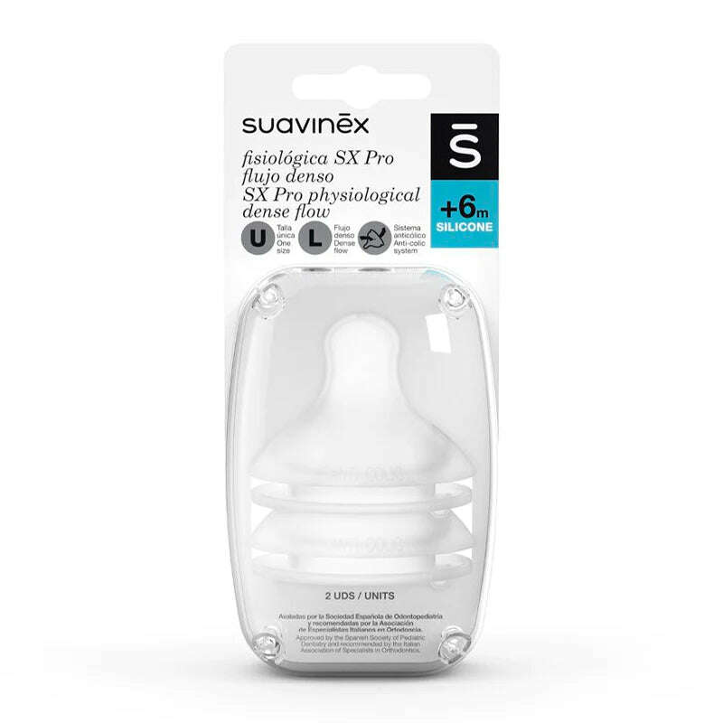 Suavinex SX Pro Tetina Fisiológica Silicone L - 2 Unidades