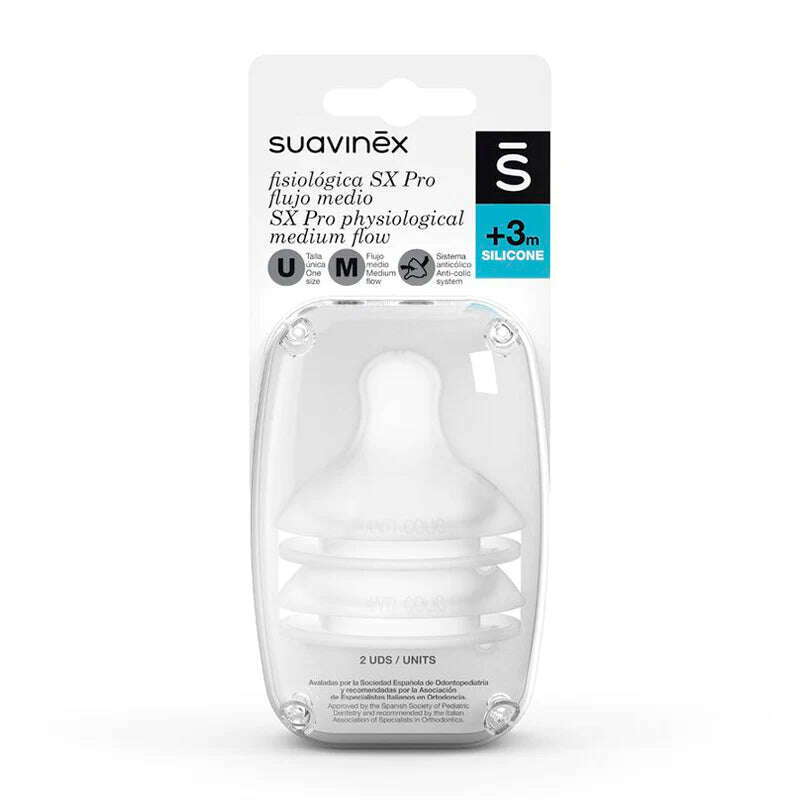 Suavinex SX Pro Tetina Fisiológica Silicone M - 2 Unidades