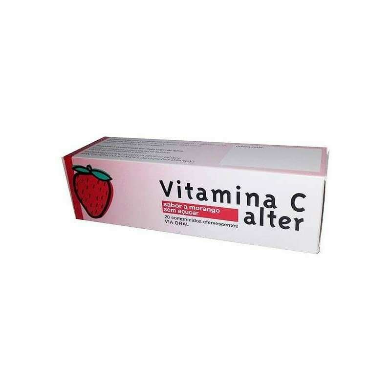 Vitamina C Alter Morango 1000Mg 20 Comprimidos Efervescentes